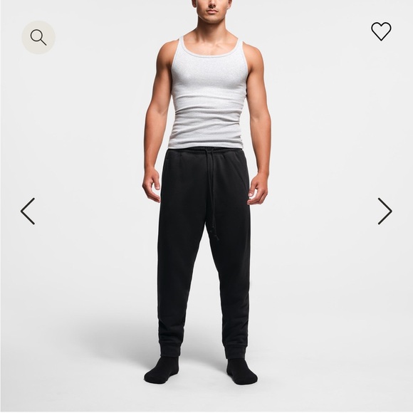 Skims MENS TAPERED JOGGER sweatpant in washed onyx black size 2x - Picture 1 of 7
